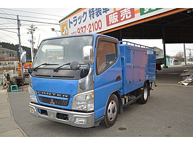 三菱 キャンター 2t 高圧洗浄車 ブルー 中古トラック情報 朝日自動車株式会社